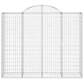 Miniatyrbilde 4 av 6: vidaXL Gabionkurver buede 12 stk 200x50x160/180 cm galvanisert jern
