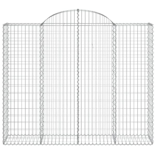 vidaXL Gabionkurver buede 13 stk 200x50x160/180 cm galvanisert jern