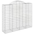 Miniatyrbilde 3 av 6: vidaXL Gabionkurver buede 7 stk 200x50x160/180 cm galvanisert jern
