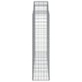 Miniatyrbilde 5 av 6: vidaXL Gabionkurver buede 7 stk 200x50x160/180 cm galvanisert jern