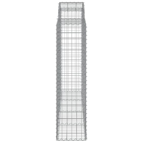 vidaXL Gabionkurver buede 18 stk 200x50x160/180 cm galvanisert jern