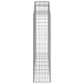 Miniatyrbilde 5 av 6: vidaXL Gabionkurver buede 18 stk 200x50x160/180 cm galvanisert jern