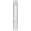 Miniatyrbilde 5 av 6: vidaXL Gabionkurver buede 6 stk 200x50x180/200 cm galvanisert jern