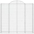 Miniatyrbilde 4 av 6: vidaXL Gabionkurver buede 8 stk 200x50x180/200 cm galvanisert jern