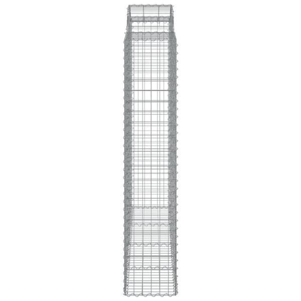 vidaXL Gabionkurver buede 2 stk 200x50x200/220 cm galvanisert jern