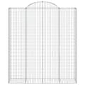 Miniatyrbilde 4 av 6: vidaXL Gabionkurver buede 3 stk 200x50x220/240 cm galvanisert jern