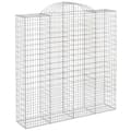 Miniatyrbilde 3 av 6: vidaXL Gabionkurver buede 8 stk 200x50x200/220 cm galvanisert jern