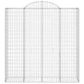 Miniatyrbilde 4 av 6: vidaXL Gabionkurver buede 8 stk 200x50x200/220 cm galvanisert jern