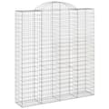 Miniatyrbilde 3 av 6: vidaXL Gabionkurver buede 7 stk 200x50x220/240 cm galvanisert jern