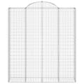 Miniatyrbilde 4 av 6: vidaXL Gabionkurver buede 7 stk 200x50x220/240 cm galvanisert jern