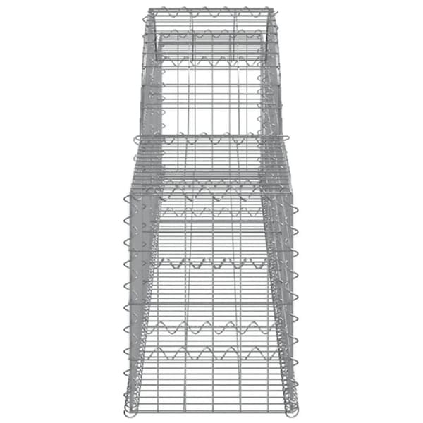 vidaXL Gabionkurver buede 2 stk 300x30x40/60 cm galvanisert jern