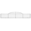 Miniatyrbilde 4 av 6: vidaXL Gabionkurver buede 6 stk 300x30x40/60 cm galvanisert jern