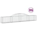 Miniatyrbilde 1 av 6: vidaXL Gabionkurver buede 6 stk 300x30x40/60 cm galvanisert jern