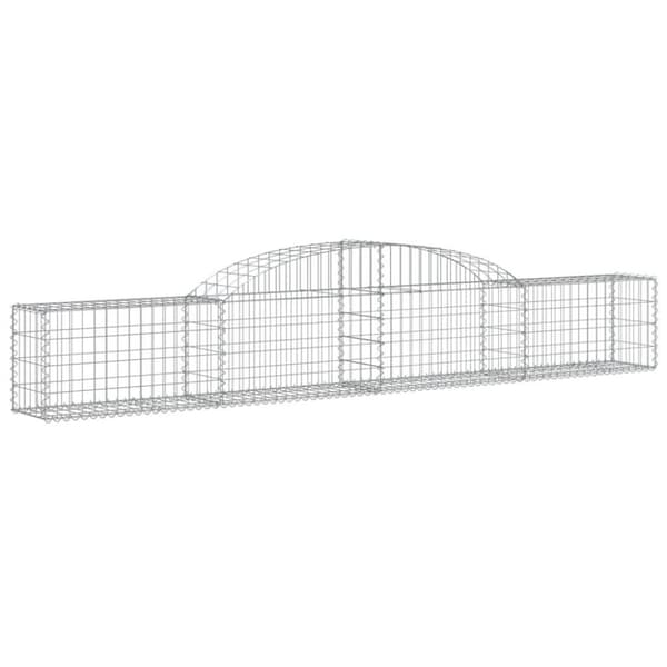 vidaXL Gabionkurver buede 3 stk 300x30x40/60 cm galvanisert jern