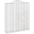 Miniatyrbilde 3 av 6: vidaXL Gabionkurver buede 9 stk 200x50x220/240 cm galvanisert jern