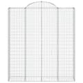 Miniatyrbilde 4 av 6: vidaXL Gabionkurver buede 9 stk 200x50x220/240 cm galvanisert jern