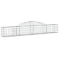 Miniatyrbilde 3 av 6: vidaXL Gabionkurver buede 12 stk 300x30x40/60 cm galvanisert jern