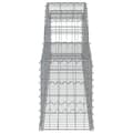 Miniatyrbilde 5 av 6: vidaXL Gabionkurver buede 12 stk 300x30x40/60 cm galvanisert jern