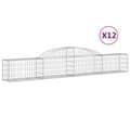 Miniatyrbilde 1 av 6: vidaXL Gabionkurver buede 12 stk 300x30x40/60 cm galvanisert jern