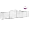 Miniatyrbilde 1 av 6: vidaXL Gabionkurver buede 17 stk 300x30x60/80 cm galvanisert jern