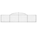 Miniatyrbilde 4 av 6: vidaXL Gabionkurver buede 13 stk 300x30x60/80 cm galvanisert jern