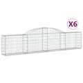 Miniatyrbilde 1 av 6: vidaXL Gabionkurver buede 6 stk 300x30x60/80 cm galvanisert jern