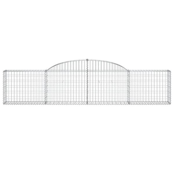 vidaXL Gabioner bågformade 20 st 300x30x60/80 cm galvaniserat järn