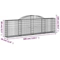 Miniatyrbilde 6 av 6: vidaXL Gabionkurver buede 8 stk 300x30x80/100 cm galvanisert jern