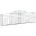 Miniatyrbilde 3 av 6: vidaXL Gabionkurver buede 2 stk 300x30x80/100 cm galvanisert jern