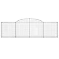 Miniatyrbilde 4 av 6: vidaXL Gabionkurver buede 2 stk 300x30x80/100 cm galvanisert jern