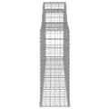 Miniatyrbilde 5 av 6: vidaXL Gabionkurver buede 2 stk 300x30x80/100 cm galvanisert jern
