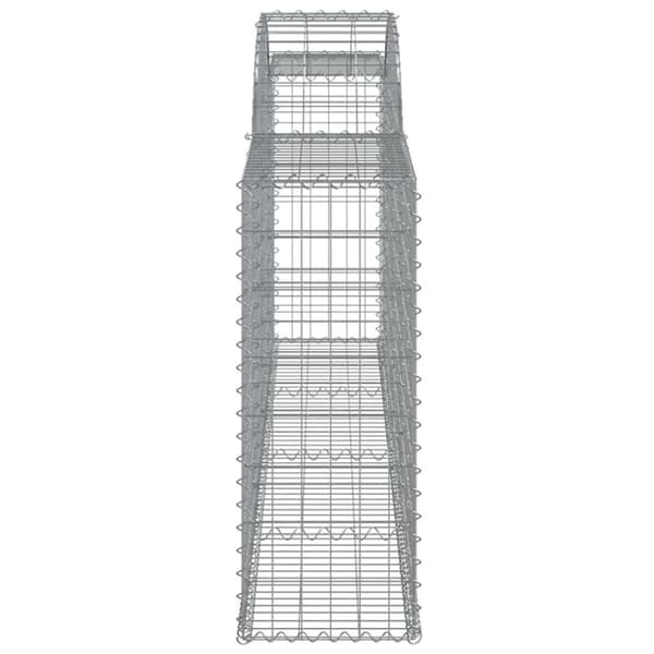 vidaXL Gabionkurver buede 2 stk 300x30x80/100 cm galvanisert jern