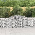 Miniatyrbilde 2 av 6: vidaXL Gabionkurver buede 2 stk 300x30x80/100 cm galvanisert jern