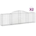 Miniatyrbilde 1 av 6: vidaXL Gabionkurver buede 2 stk 300x30x80/100 cm galvanisert jern