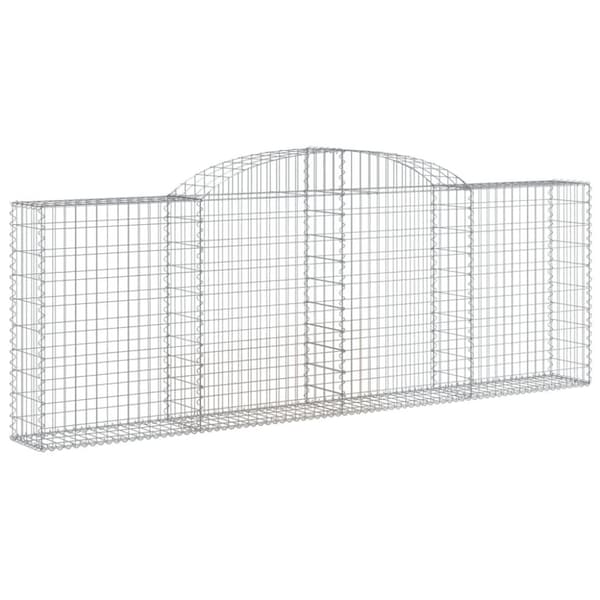 vidaXL Gabionkurver buede 10 stk 300x30x100/120 cm galvanisert jern
