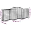 Miniatyrbilde 6 av 6: vidaXL Gabionkurver buede 4 stk 300x30x100/120 cm galvanisert jern