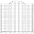 Miniatyrbillede 4 af 6: vidaXL buede gabionkurve 10 stk. 200x50x180/200 cm galvaniseret jern