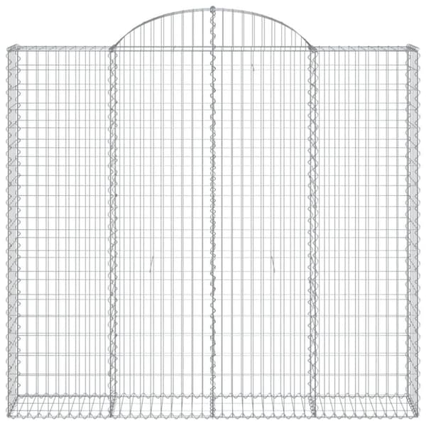 vidaXL Kaarevat kivikorit 2 kpl 200x50x180/200 cm galvanoitu rauta