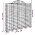 Pikkukuva 6 / 6: vidaXL Kaarevat kivikorit 2 kpl 200x50x180/200 cm galvanoitu rauta