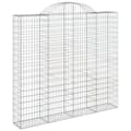 Miniatyrbillede 3 af 6: vidaXL buede gabionkurve 14 stk. 200x50x180/200 cm galvaniseret jern