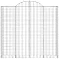 Miniatyrbillede 4 af 6: vidaXL buede gabionkurve 14 stk. 200x50x180/200 cm galvaniseret jern