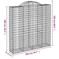 Pikkukuva 6 / 6: vidaXL Kaarevat kivikorit 5 kpl 200x50x200/220 cm galvanoitu rauta