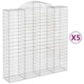 Pikkukuva 1 / 6: vidaXL Kaarevat kivikorit 5 kpl 200x50x200/220 cm galvanoitu rauta