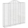 Miniatyrbillede 3 af 6: vidaXL buede gabionkurve 13 stk. 200x50x180/200 cm galvaniseret jern