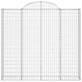 Miniatyrbillede 4 af 6: vidaXL buede gabionkurve 13 stk. 200x50x180/200 cm galvaniseret jern