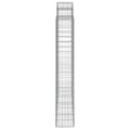 Miniatyrbillede 5 af 6: vidaXL buede gabionkurve 13 stk. 200x50x180/200 cm galvaniseret jern