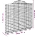 Miniatyrbillede 6 af 6: vidaXL buede gabionkurve 13 stk. 200x50x180/200 cm galvaniseret jern