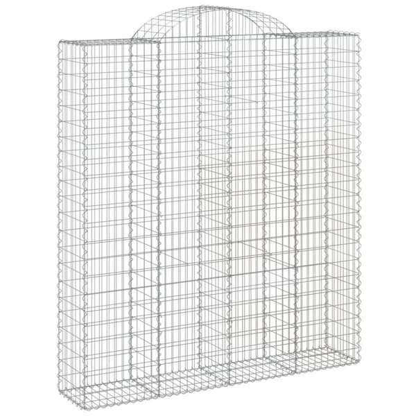 vidaXL buede gabionkurve 3 stk. 200x50x220/240 cm galvaniseret jern