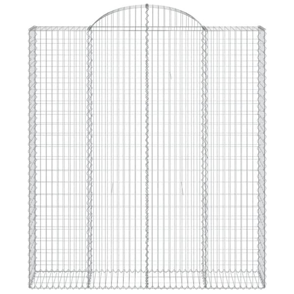 vidaXL buede gabionkurve 3 stk. 200x50x220/240 cm galvaniseret jern