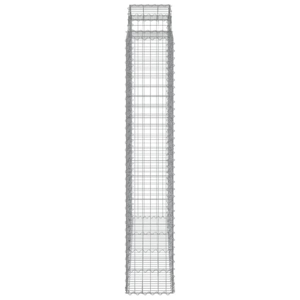 vidaXL buede gabionkurve 3 stk. 200x50x220/240 cm galvaniseret jern